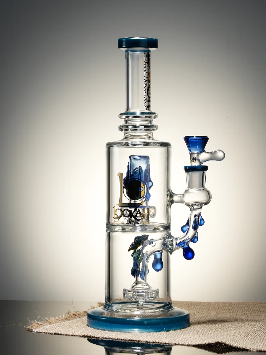 Lookah Bong 13" Percolator Funny Juice  Water Pipe - Blue, Colors: Blue, 2 image Lookah Bong 13" Percolator Funny Juice  Water Pipe - Blue, Colors: Blue, 2 image