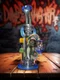 Lookah Bong 9.5" Bull Horn Mask Water Pipe, Colors: Azure Blue