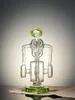 Lookah Bong 9.85" Recycler Glass Soccer Water Pipe, Colors: Green, 4 image