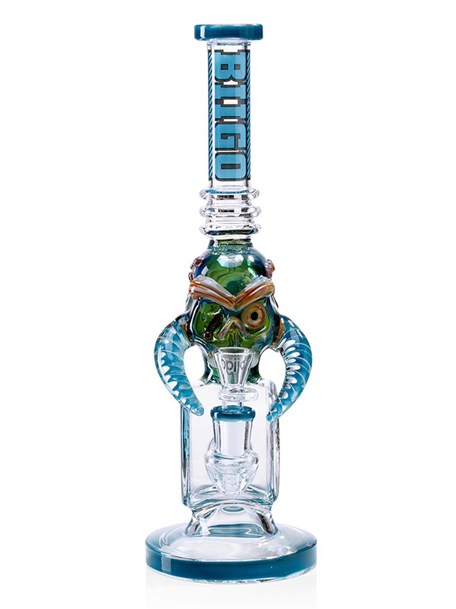 Lookah Bong 12.5 " Cool Gothic Skull Glass Bong with Donut Chamber - Blue, Colors: Blue, 3 image Lookah Bong 12.5 " Cool Gothic Skull Glass Bong with Donut Chamber - Blue, Colors: Blue, 3 image