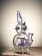 Lookah Bong 8" Mini Disc Perc Cock Glass Water Pipe, Colors: Purple