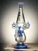 Blue  Recycler Color Rim Big Eyes Water Pipe