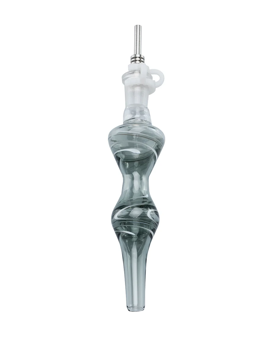 5.12" Twisting Art Skinny Gourd Glass Nectar Collector