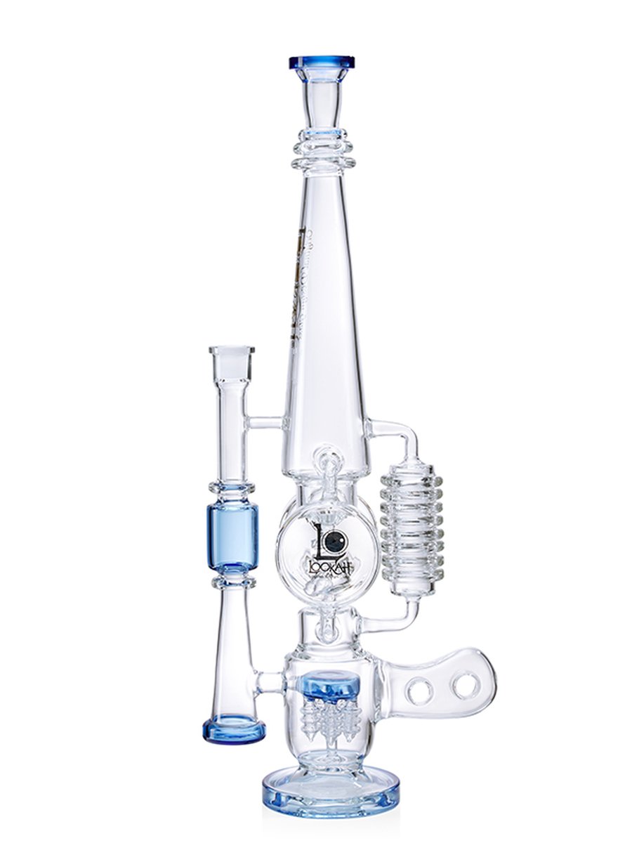 23" Cool Recycler Bong | Helix Water Pipe | Triple Chamber Percolator | Blue 23" Cool Recycler Bong | Helix Water Pipe | Triple Chamber Percolator | Blue