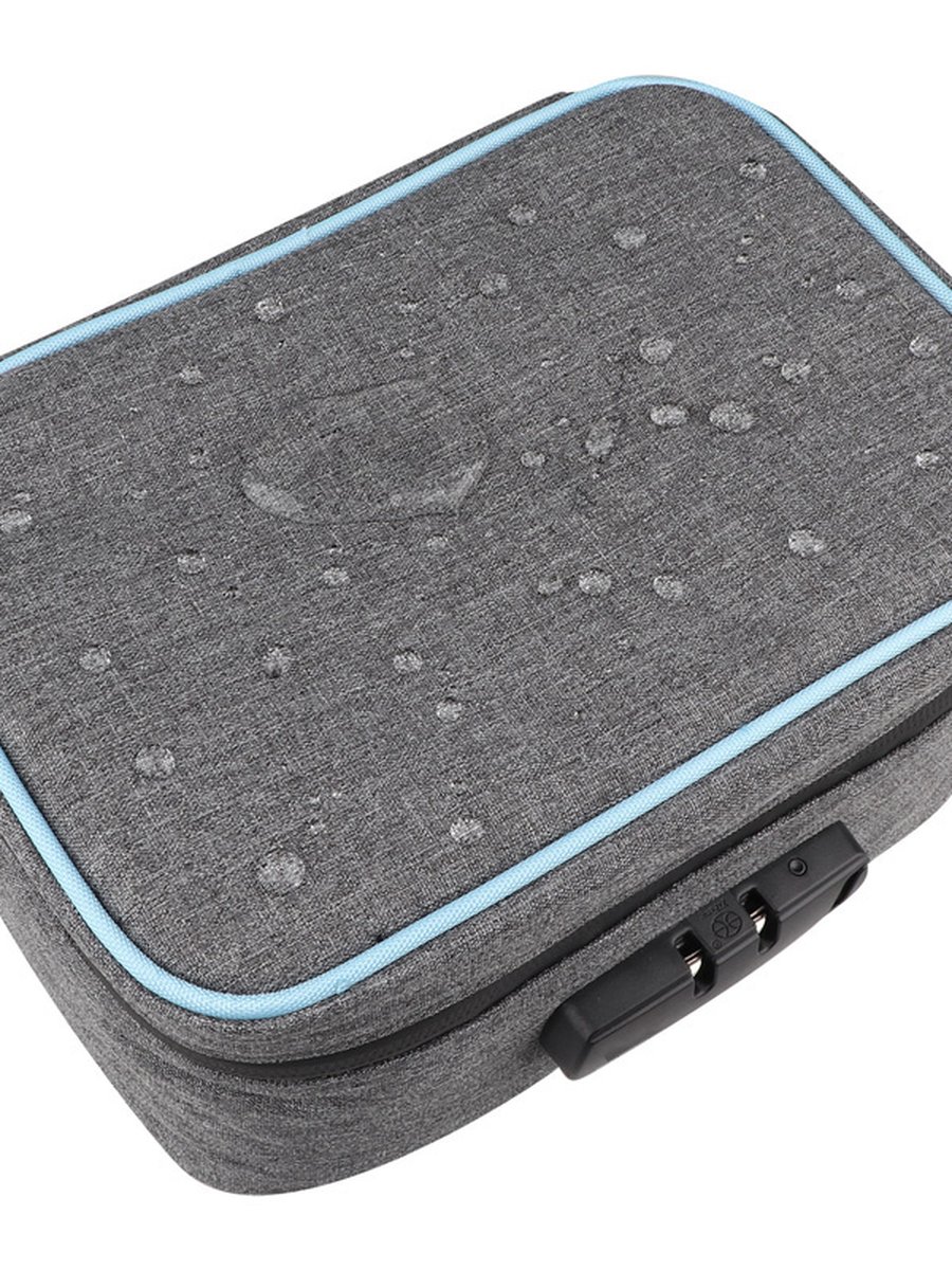 Nylon SmelProof Tobacco Case Bag with Lock, Color: Gray, 7 image