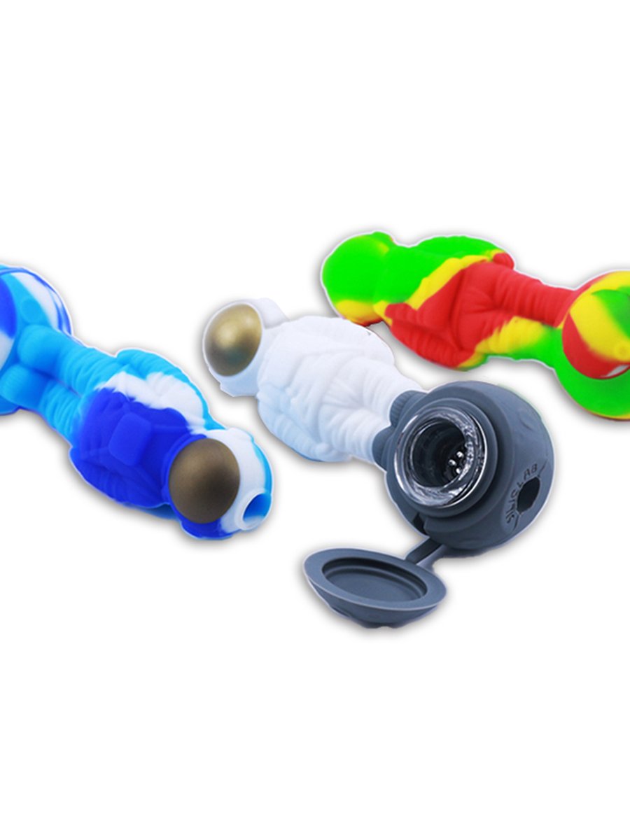 Green and Blue Astronaut Glass Pipe, Color: red-green, 3 image Green and Blue Astronaut Glass Pipe, Color: red-green, 3 image