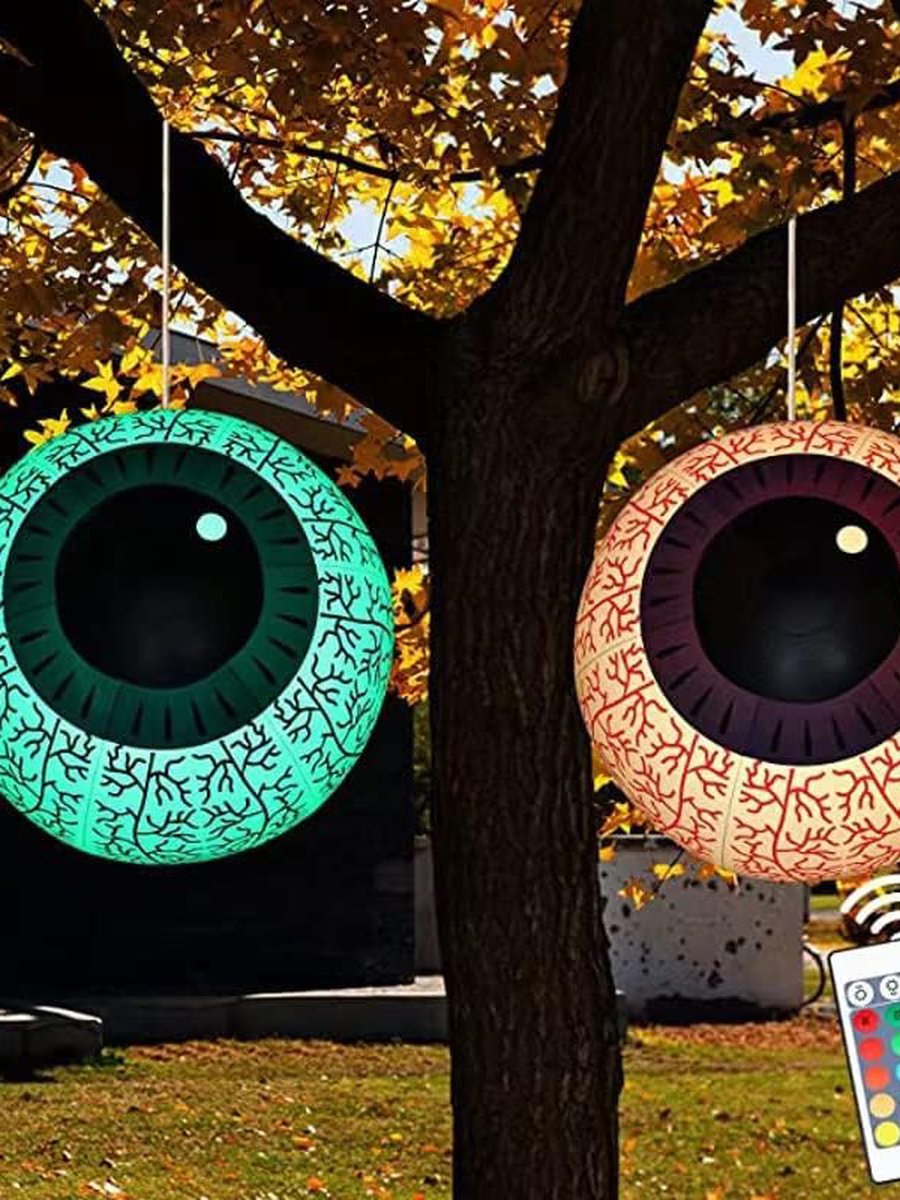 Halloween Inflatable LED Remote-Controlled Glow Eyes Halloween Inflatable LED Remote-Controlled Glow Eyes