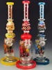 Lookah 14" Cool Rare Skull Glass Bong, Colors: Red
