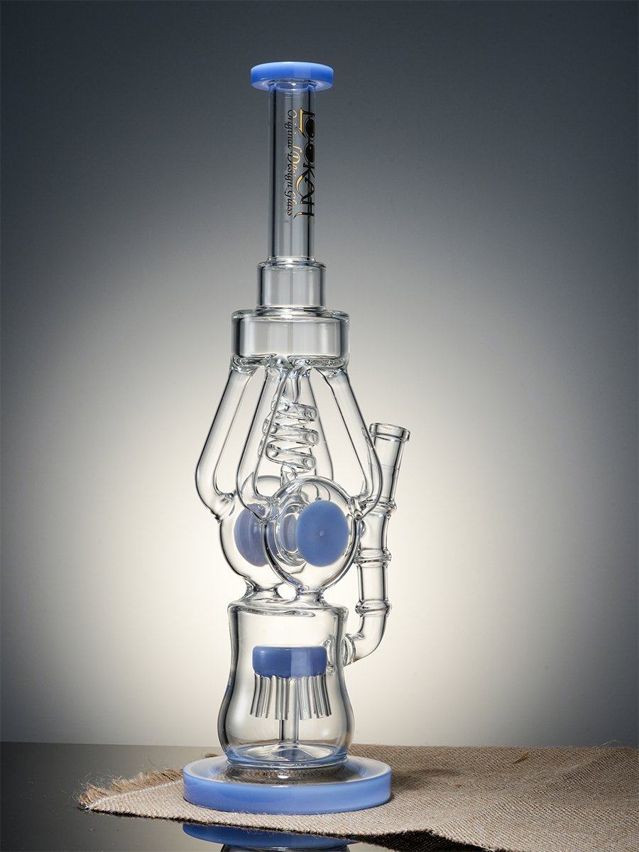 Lookah Bong 16.3 " Heavy-Duty Recycler Water Pipe -Blue Jade, Colors: Blue Jade , 6 image Lookah Bong 16.3 " Heavy-Duty Recycler Water Pipe -Blue Jade, Colors: Blue Jade , 6 image