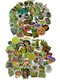 100PCS Funny Characters Hemp Leaf Stickers C