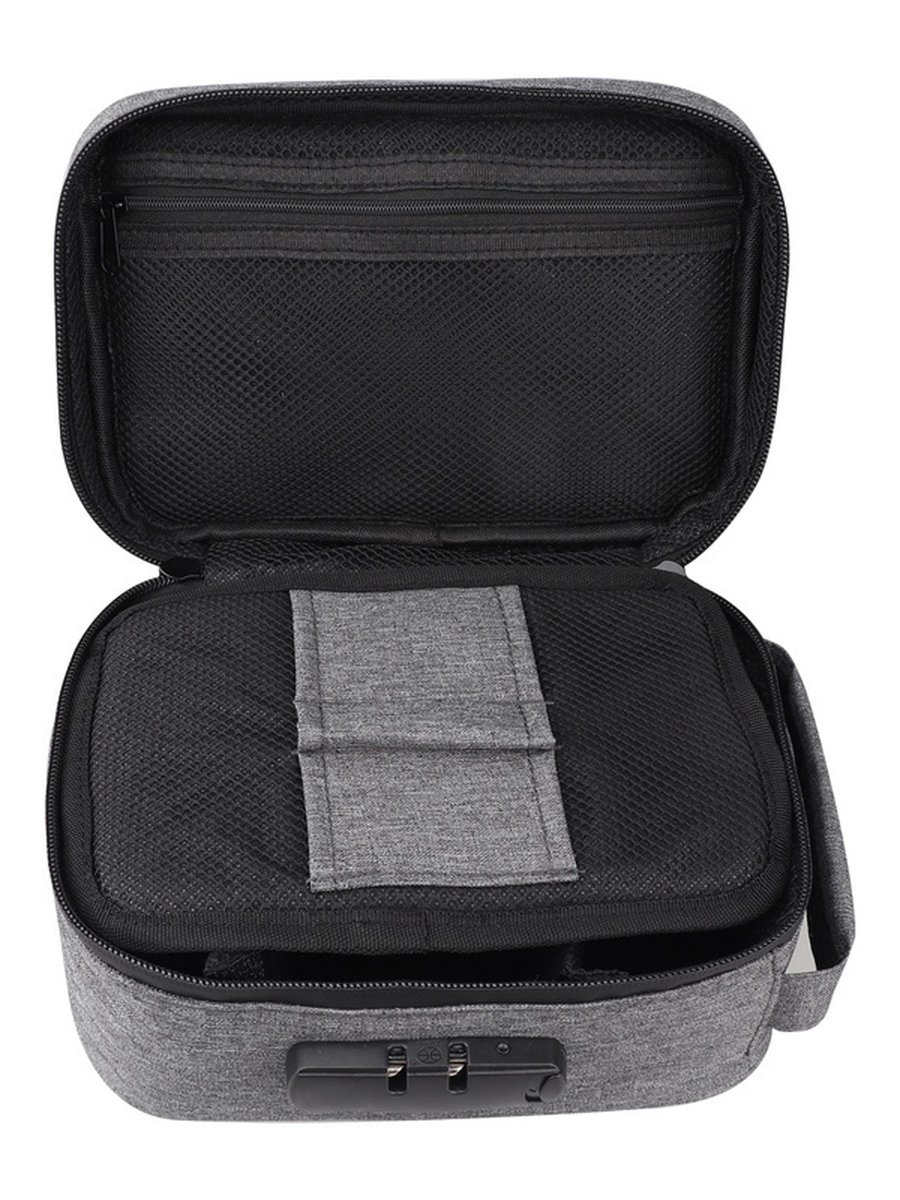 Nylon SmelProof Tobacco Case Bag with Lock, Color: Gray, 9 image