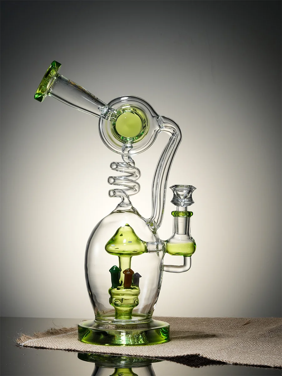 Lookah Bong 11.6"  Mini Mushroom Egg Water Pipe, Color: Green, 6 image