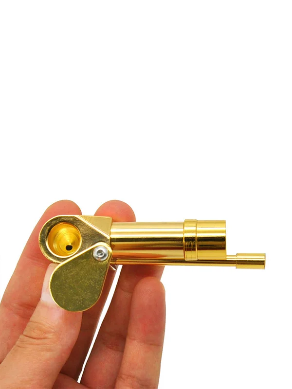 Brass Smoking Pipe With Stash Storage2 Brass Smoking Pipe With Stash Storage2