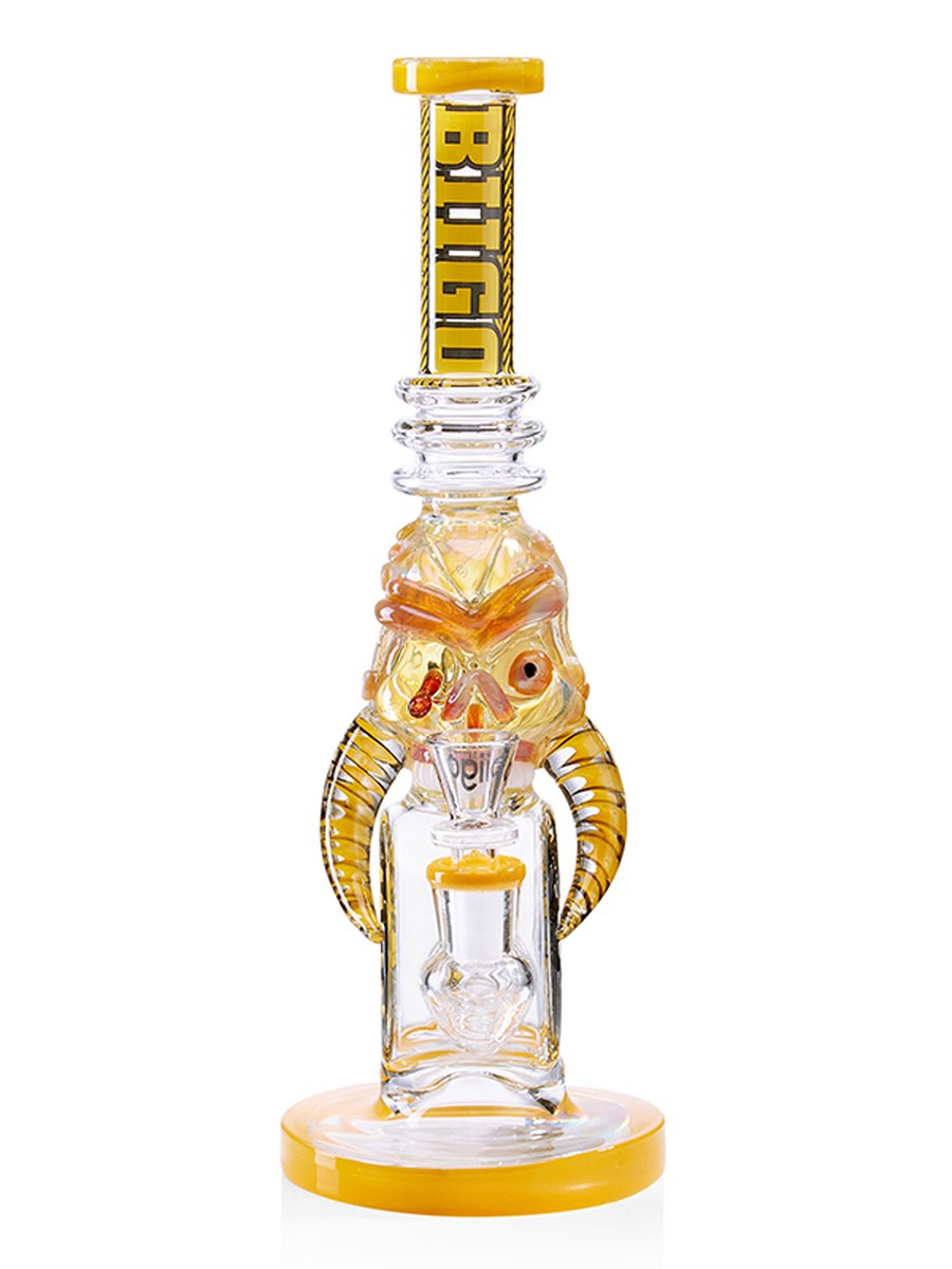 Lookah Bong 12.5 " Cool Gothic Skull Glass Bong with Donut Chamber - Blue, Colors: Blue, 6 image Lookah Bong 12.5 " Cool Gothic Skull Glass Bong with Donut Chamber - Blue, Colors: Blue, 6 image