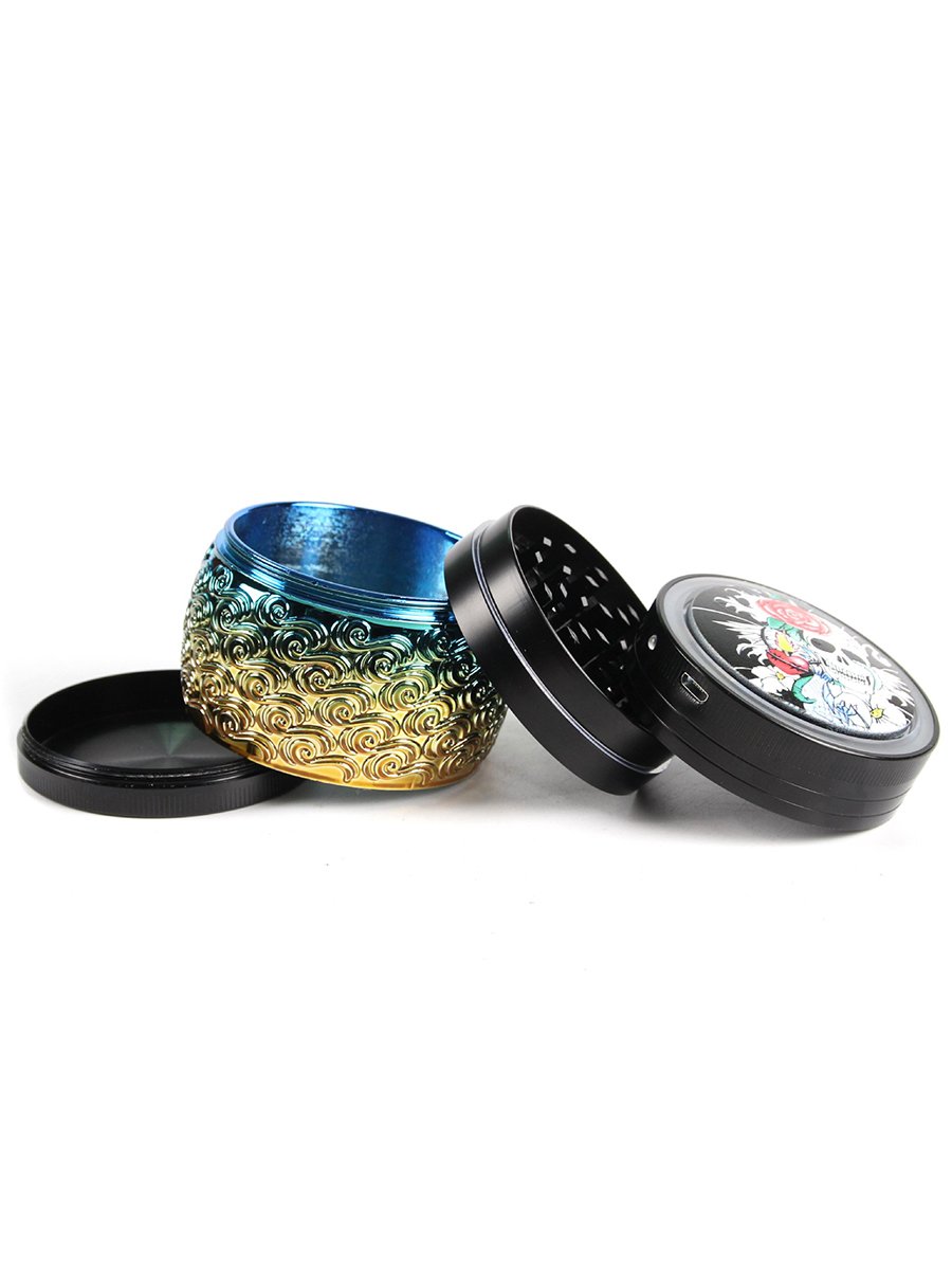 Cloud Pattern LED Zinc Alloy Herb Grinder