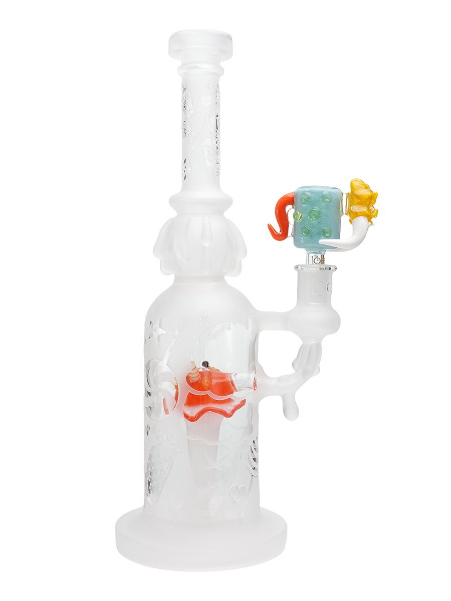 Light blue Fangs Skull Glass Bowl1