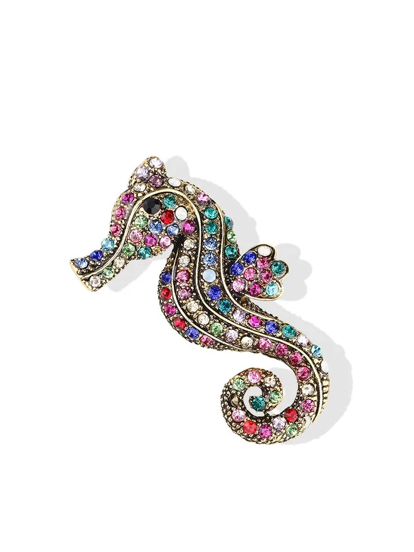 Rhinestone Seahorse Brooch Pin Rhinestone Seahorse Brooch Pin