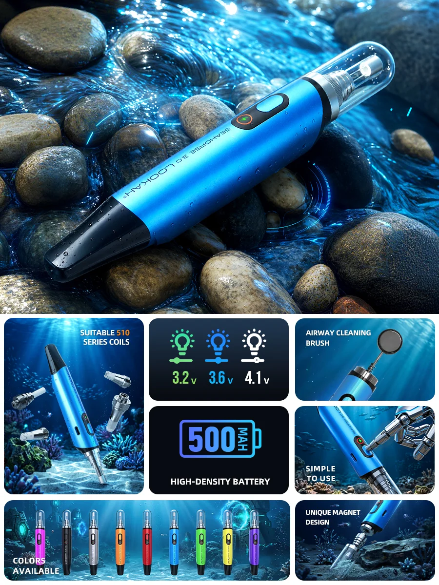 LOOKAH Seahorse 3.0 Electric Nectar Collector, Color: Blue, 4 image