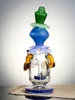 Lookah 9.5" Small Face-Painted Clown Glass Bong, Colors: Wathet Blue, 5 image
