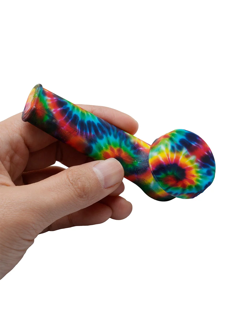 Silicone Hand Pipe With Glass Bowl and Lid, 3 image