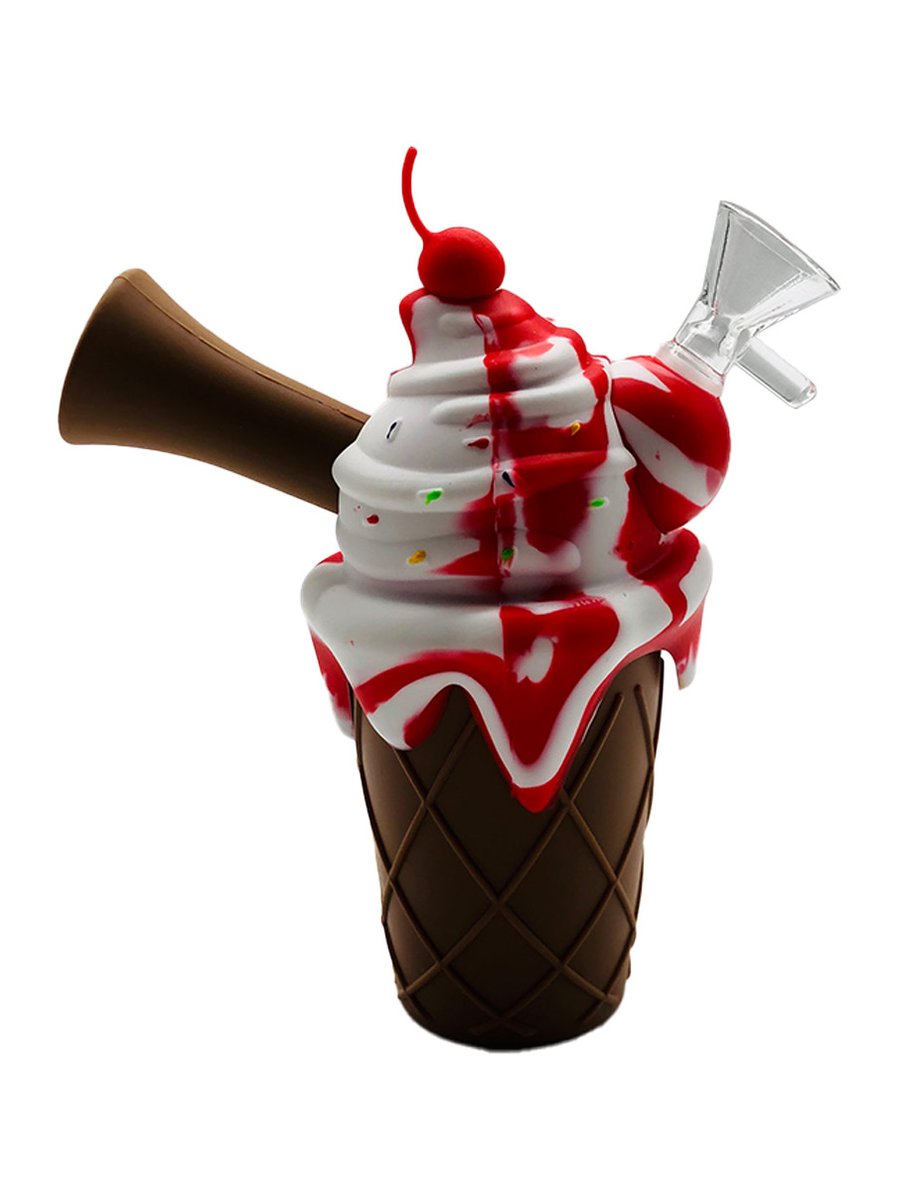 Cute Ice Cream Silicone Bong Cute Ice Cream Silicone Bong