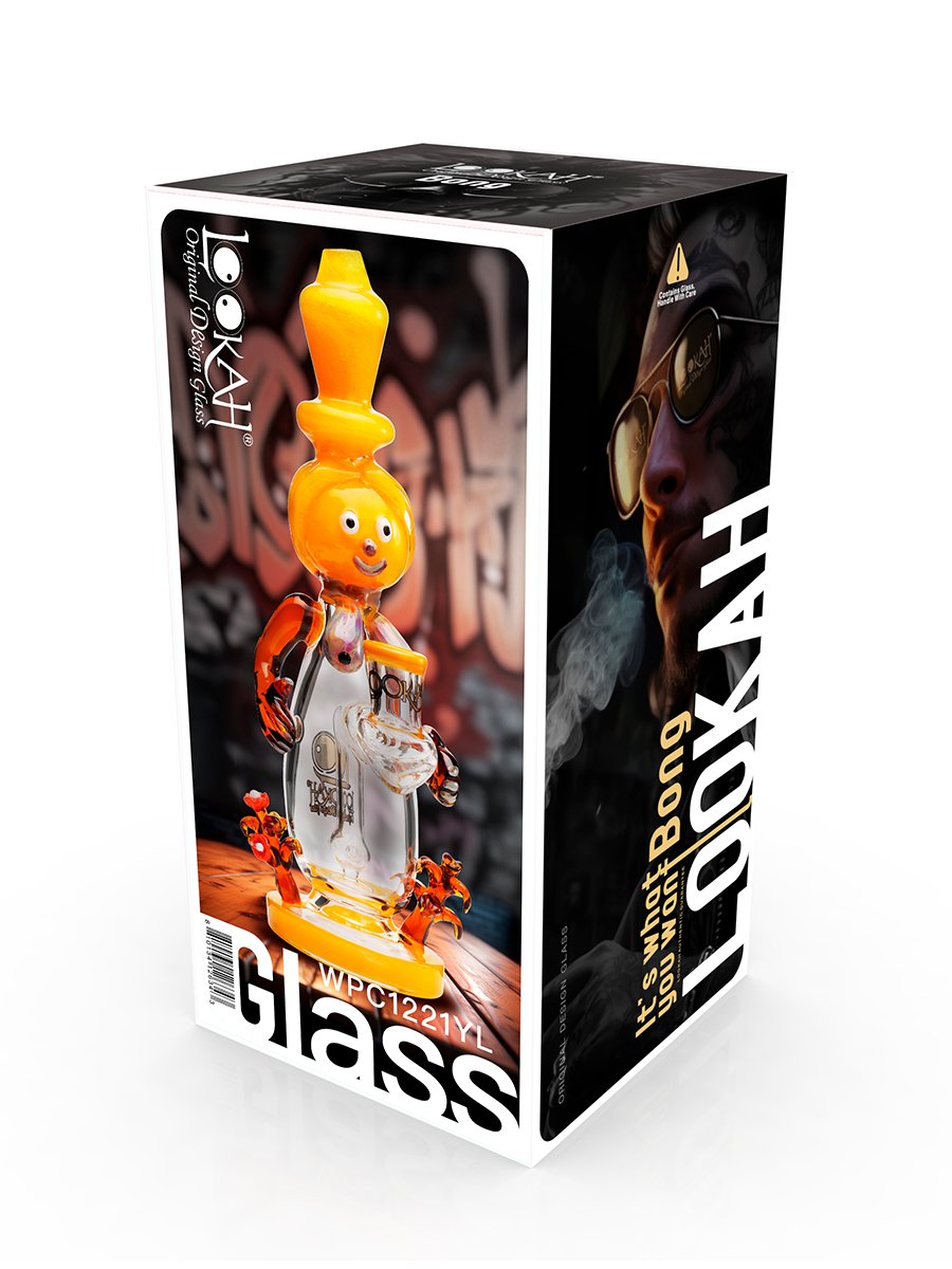 Lookah Rig 9.5" Cute Garden Snowman Dab Rig, Colors: Water Blue   , 2 image