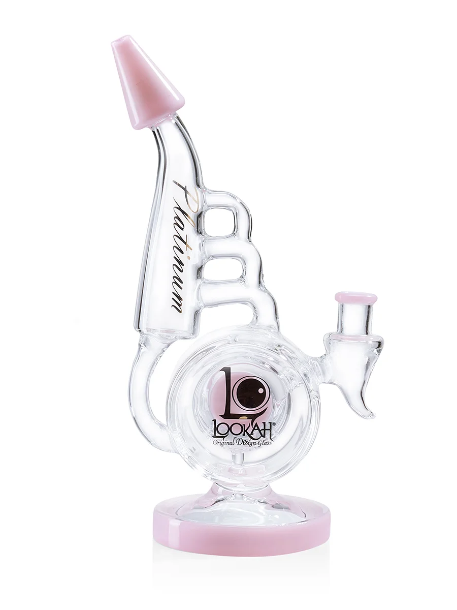 very artsy bent neck recycler bong pink very artsy bent neck recycler bong pink