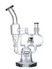 Platinum Glass Recycler Bong, Colors: Clear Black Platinum Glass Recycler Bong, Colors: Clear Black