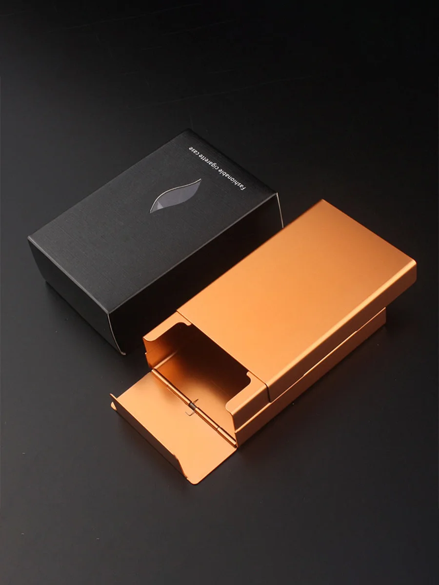 Aluminium Slider Cigarette Case Gold Aluminium Slider Cigarette Case Gold