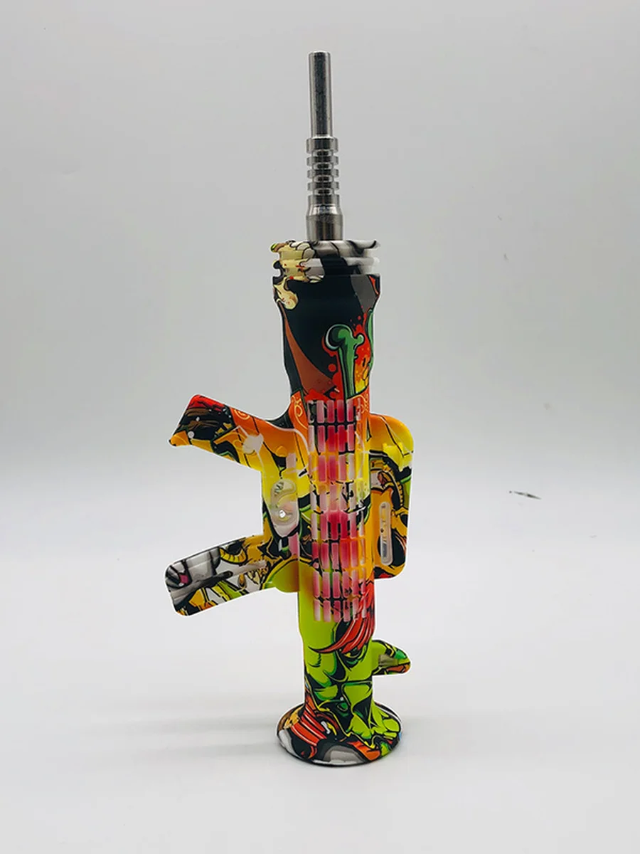 AK-47 Silicone Glass Nectar Collector AK-47 Silicone Glass Nectar Collector