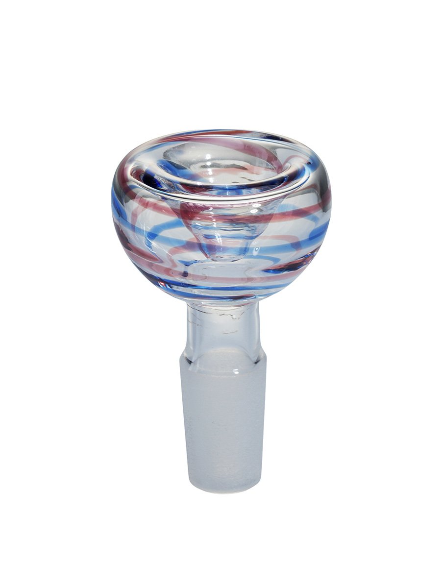 2PCS 14MM Male Ribbon Swirl Glass Bong Bowls, 2 image