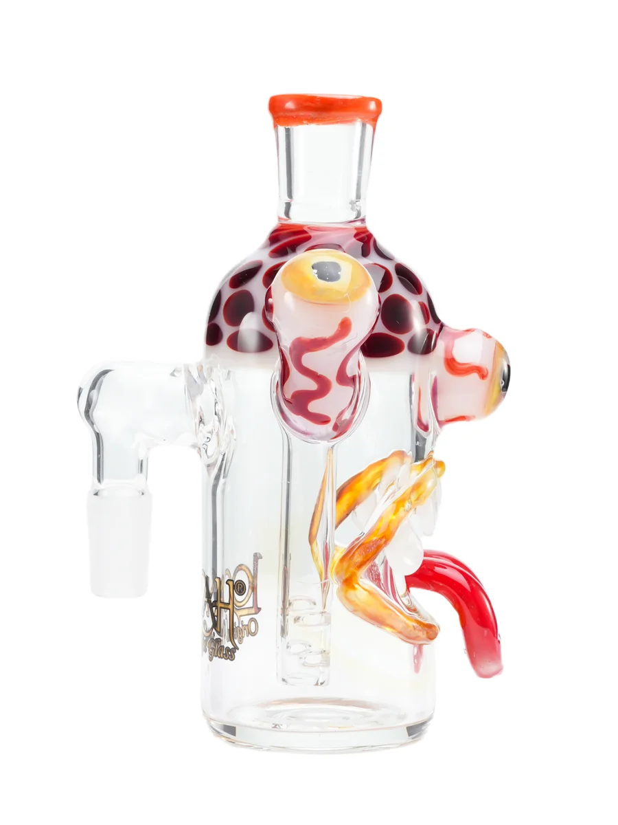 Triple-Eyed Monster Head Ash Catcher, Colors: Orange, 4 image Triple-Eyed Monster Head Ash Catcher, Colors: Orange, 4 image