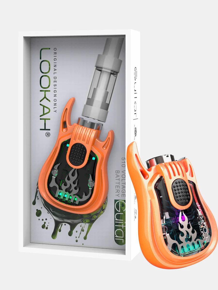 LOOKAH Guitar 510 thread vape battery - Orange LOOKAH Guitar 510 thread vape battery - Orange