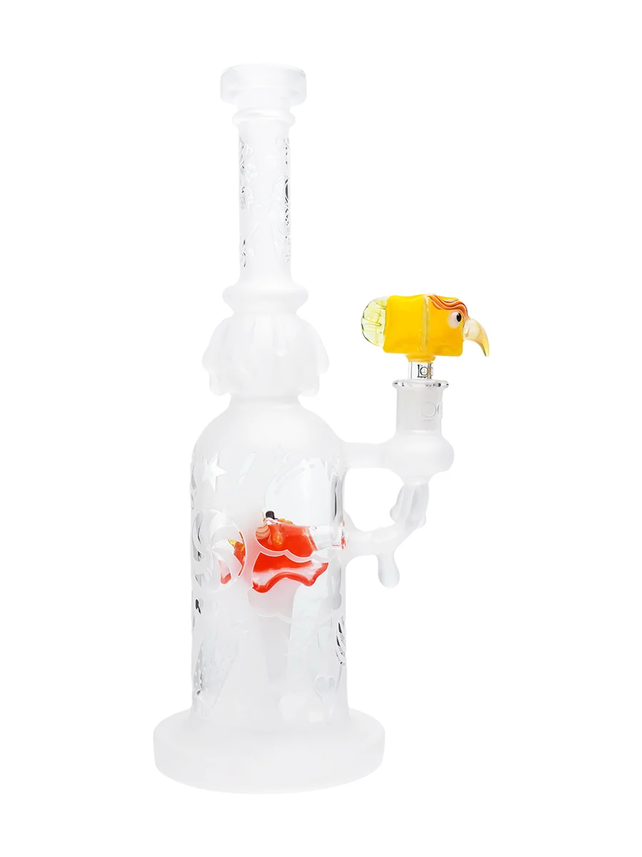 Yellow 14MM Owl Glass Bowl