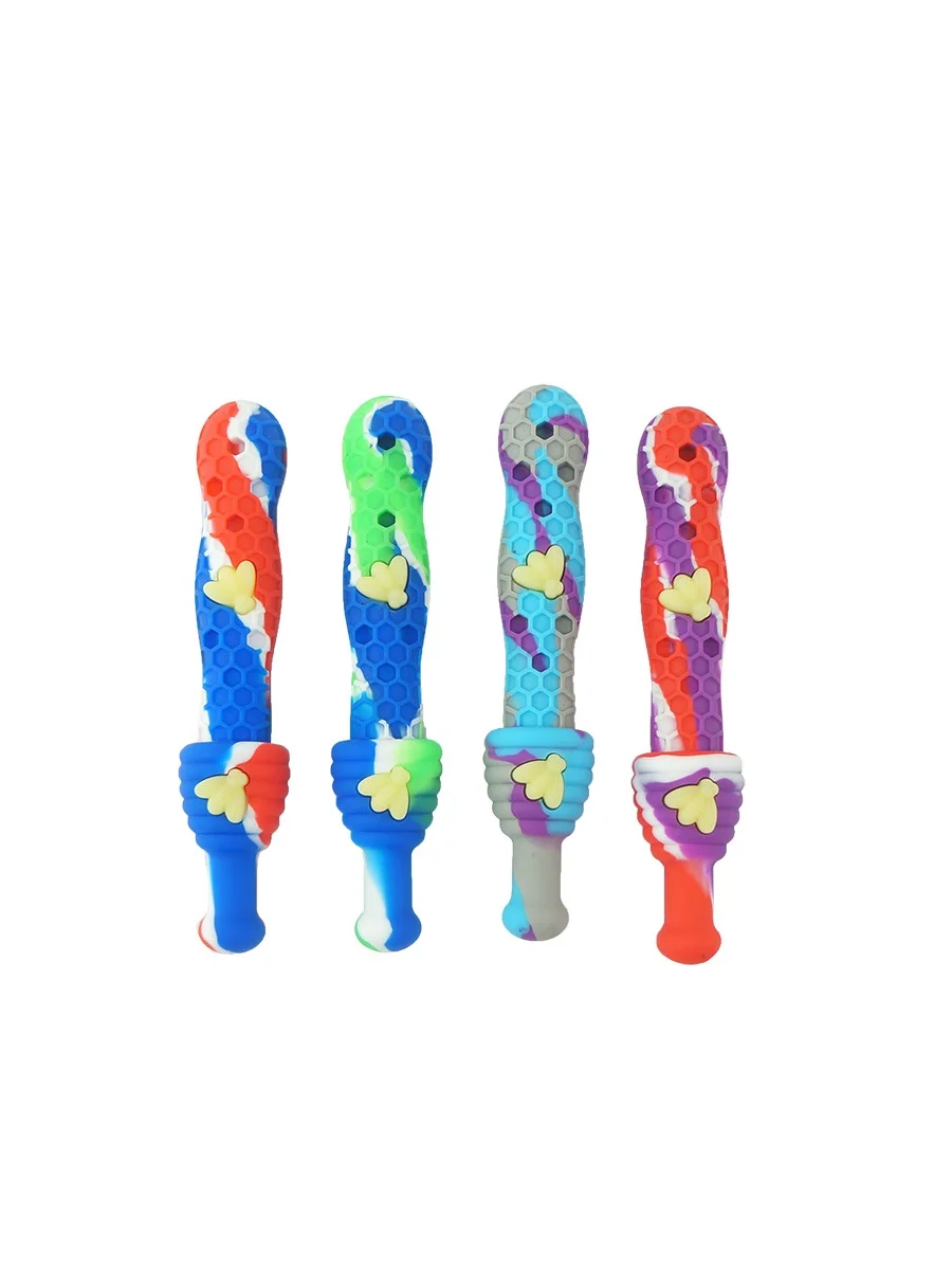 6.7" Funny Honeycomb Silicone Nectar Collector Kit - Travel Friendly, 4 image