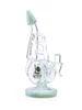 very artsy bent neck recycler bong green side very artsy bent neck recycler bong green side