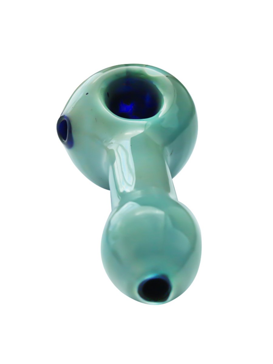 Polka Dot Cyan Glass Pipe