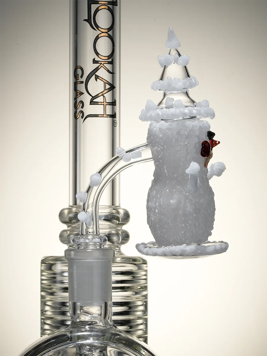 14MM Male 90° Snowman Quartz Dab Nail with Carb Cap, 4 image