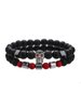 2PCS Skull Beads Bracelet Set 2PCS Skull Beads Bracelet Set