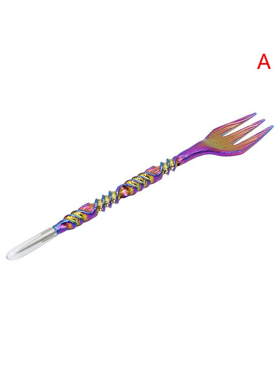 Hookah Fork with Foil Puncher, Attribute: Fishbone, 3 image Hookah Fork with Foil Puncher, Attribute: Fishbone, 3 image