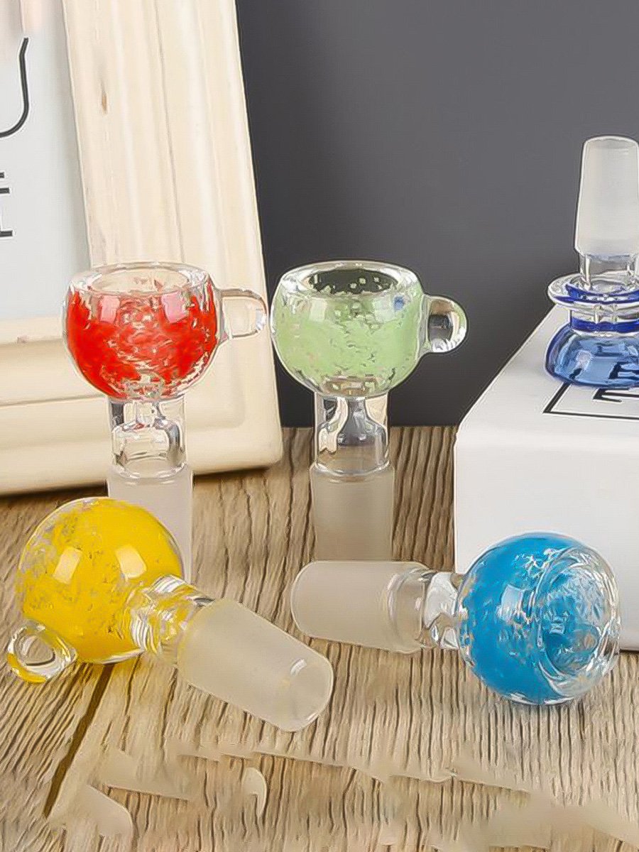 2PCS 14mm Colored Glass Bong Bowl