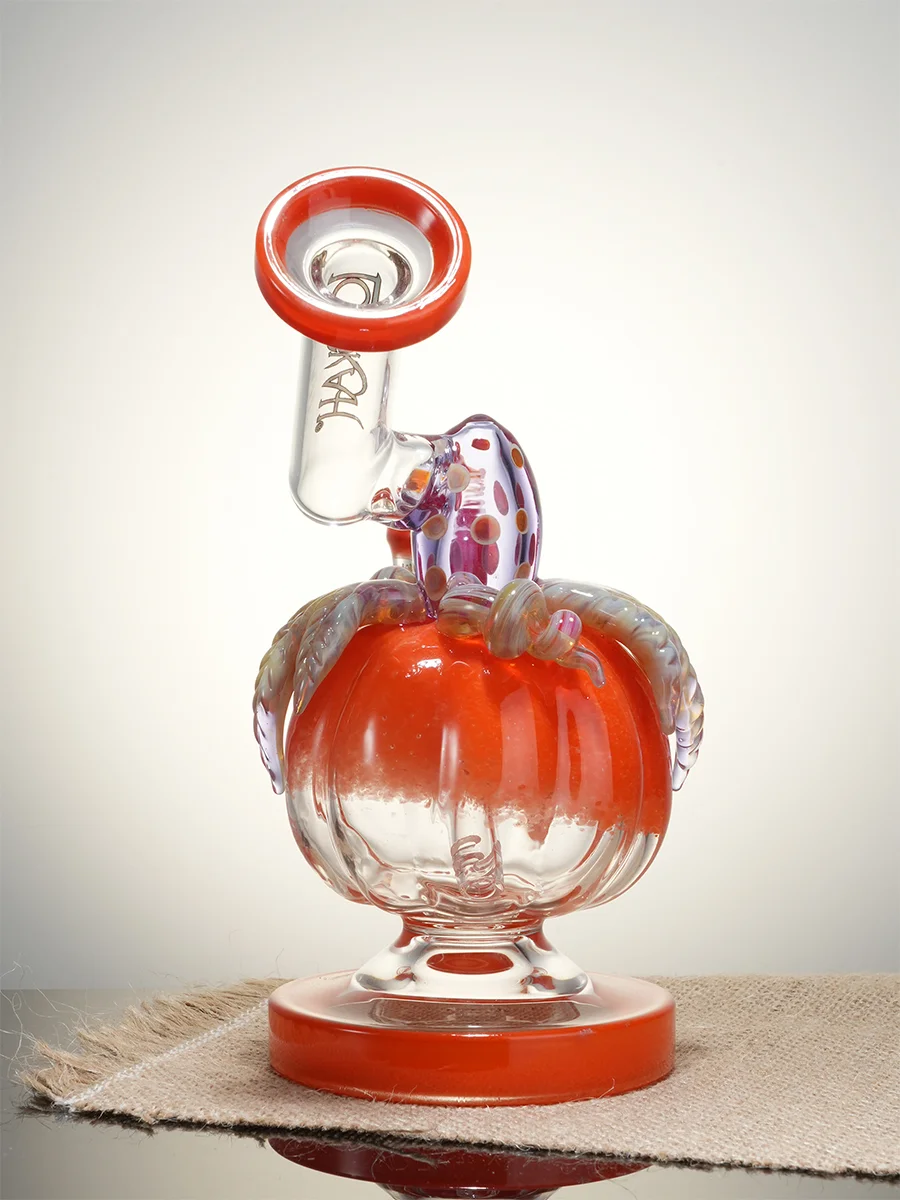 Lookah Rig 7.5" Strawberry Glass Dab Rig, Colors: Orange, 4 image Lookah Rig 7.5" Strawberry Glass Dab Rig, Colors: Orange, 4 image