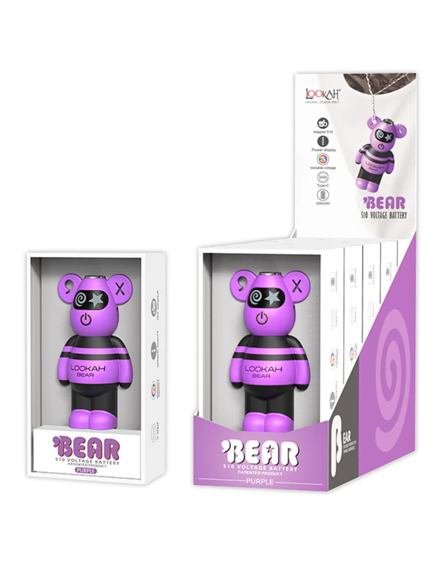 Lookah BEAR 510 Vape Battery purple Lookah BEAR 510 Vape Battery purple