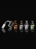 14MM Bamboo Seal Engraving Quartz Flat Top Banger with Spinner Carb Cap and 3 Terp Pearls