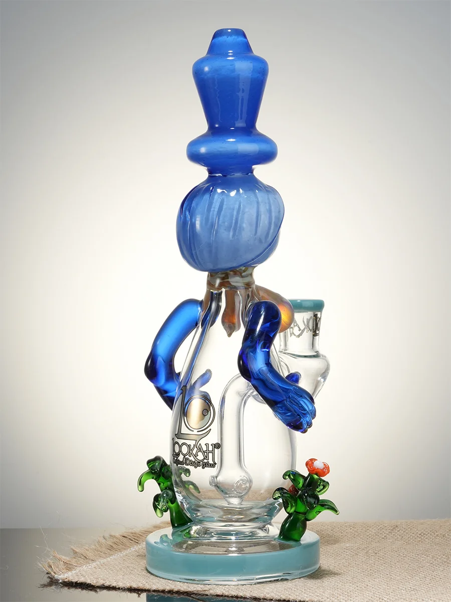9.5&quot; Cute Garden Snowman Dab Rig blue6
