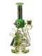 10-inch Multiple Evil Eyes Glass Beaker Bong, Color: Green