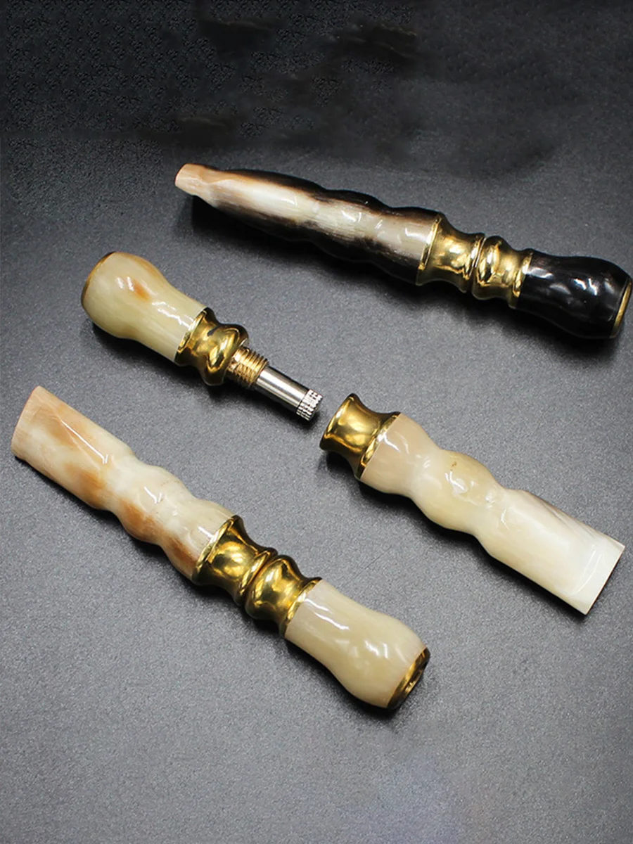 Yak Horn Screw Chillum Pipe Yak Horn Screw Chillum Pipe