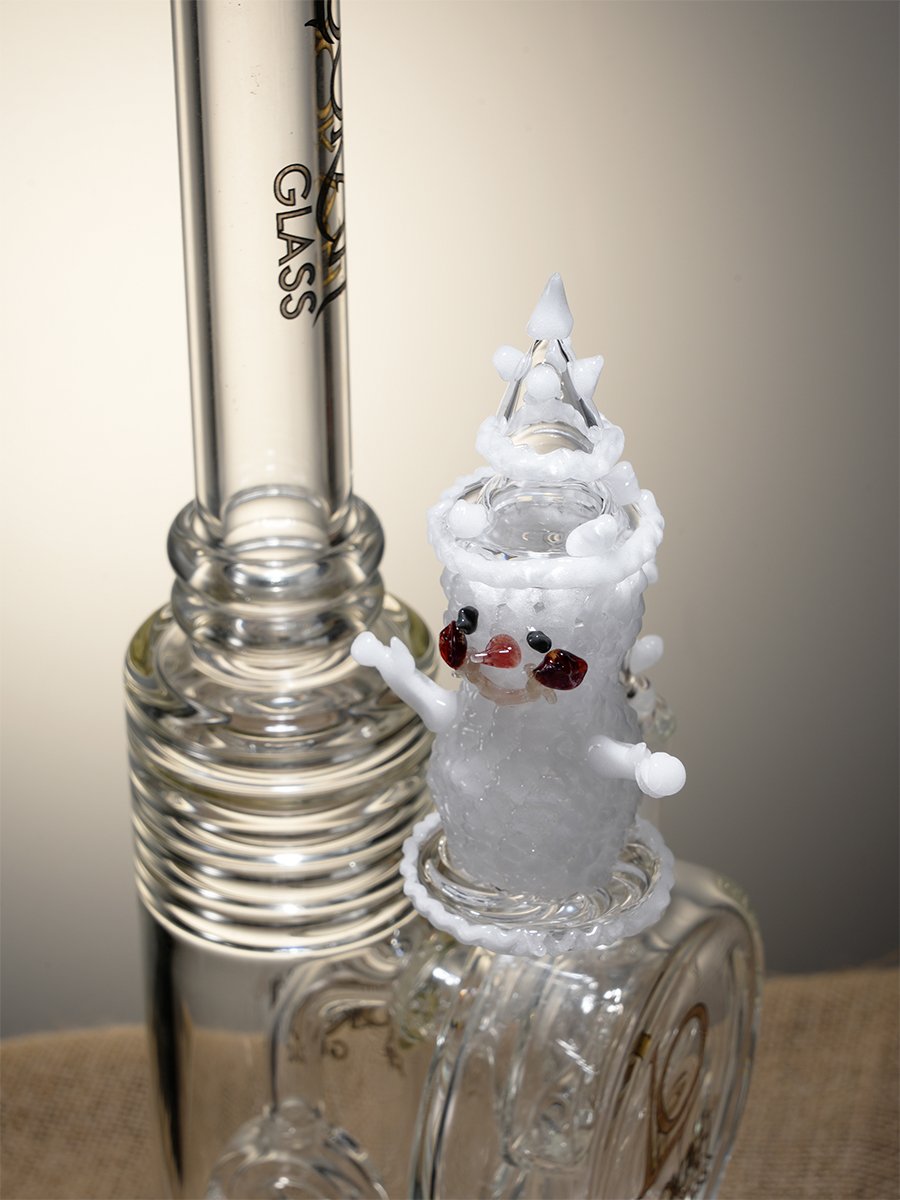 14MM Male 90° Snowman Quartz Dab Nail with Carb Cap, 8 image