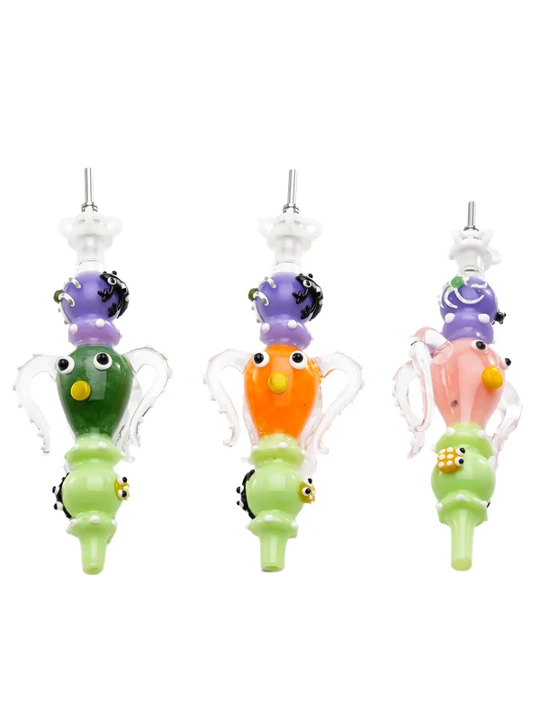 3PCS
 10mm Octopus Head Hand Blown Nectar Collector 3PCS
 10mm Octopus Head Hand Blown Nectar Collector