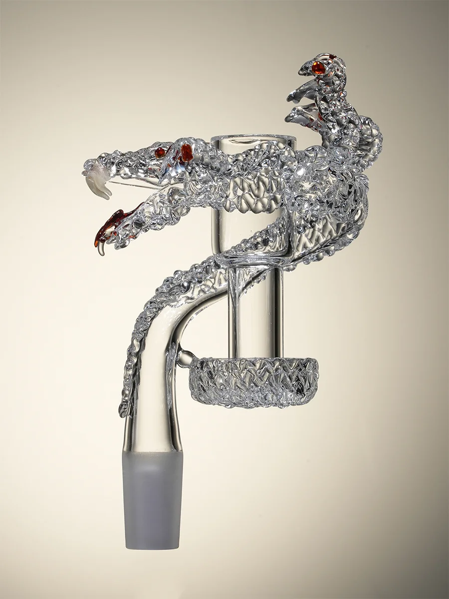 14MM Male 90° Cool Hydra Inspired Quartz Banger, 2 image 14MM Male 90° Cool Hydra Inspired Quartz Banger, 2 image